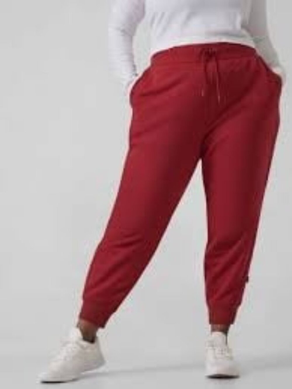 Athleta Altitude Jogger Polartec Power Stretch Decadent Red SIZE 2X #983589